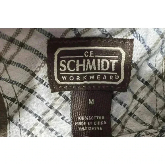 C.E. Schmidt Workwear Vest Medium Brown Canvas Sleeveless Chore Utility Men 932 - Picture 3 of 3